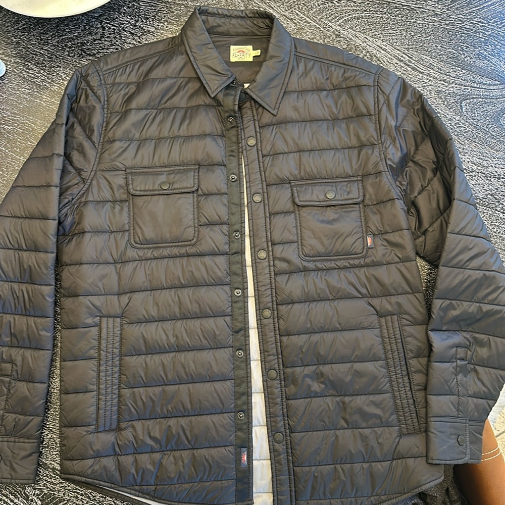 Faherty Atmosphere Shirt-Jacket, Black, Large